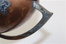 Vintage Silver Overlay on Copper Dual Handle Trophy Cup