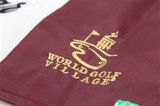 Arnold Palmer & Jack Nicklaus Dual Signed King & Bear Embroidered Flag JSA ALOA