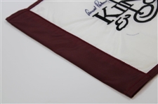 Arnold Palmer & Jack Nicklaus Dual Signed King & Bear Embroidered Flag JSA ALOA