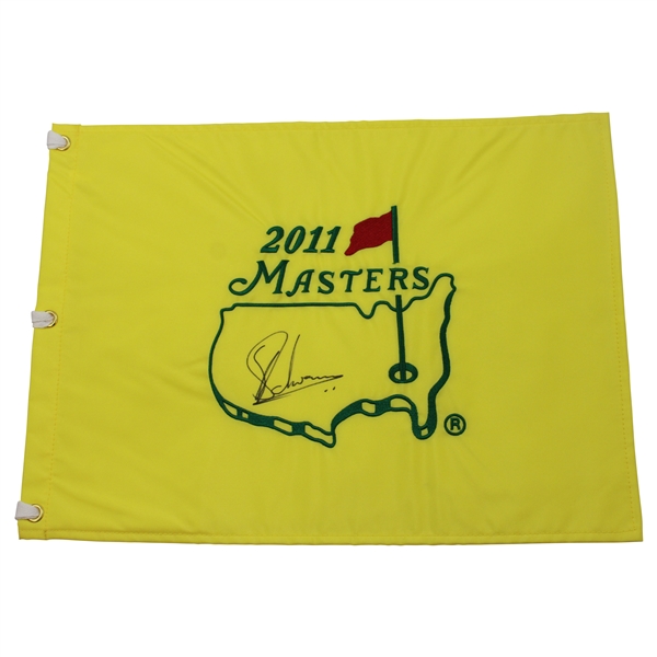 Charl Schwartzel Signed 2011 Masters Tournament Embroidered Flag JSA ALOA