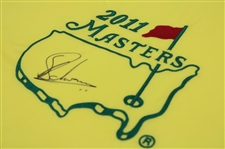 Charl Schwartzel Signed 2011 Masters Tournament Embroidered Flag JSA ALOA