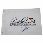 Arnold Palmer Signed Latrobe Country Club Embroidered Flag JSA ALOA