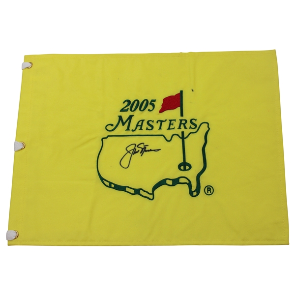 Jack Nicklaus Signed 2005 Masters Tournament Embroidered Flag JSA ALOA