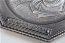 Alan Shepard Signed May 12, 1961 Life Magazine, & Pewter Plate