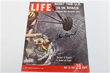 Alan Shepard Signed May 12, 1961 Life Magazine, & Pewter Plate