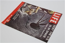 Alan Shepard Signed May 12, 1961 Life Magazine, & Pewter Plate