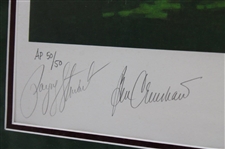 Stewart, Watson, Nelson & Crenshaw Signed 1993 GTE Byron Nelson Classic Framed Print JSA ALOA