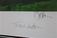 Stewart, Watson, Nelson & Crenshaw Signed 1993 GTE Byron Nelson Classic Framed Print JSA ALOA