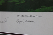 Stewart, Watson, Nelson & Crenshaw Signed 1993 GTE Byron Nelson Classic Framed Print JSA ALOA