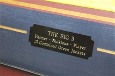 Palmer, Nicklaus & Player 'Big Three' Signed 2005 Masters Embroidered Flag - Framed JSA #Y03323