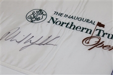 Phil Mickelson Signed 2008 Northern Trust Open Embroidered Flag JSA ALOA