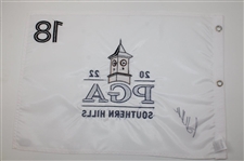 Brooks Koepka Signed 2022 PGA Championship at Southern Hills Embroidered Flag JSA ALOA