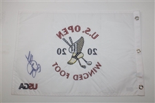Bryson Dechambeau Signed 2020 US Open At Winged Foot Embroidered Flag JSA ALOA