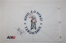 Bryson Dechambeau Signed 2024 US Open at Pinehurst Embroidered Flag JSA ALOA