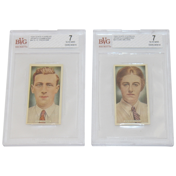 Two (2) 1935 State Express Sports Champion Golf Cards BVG