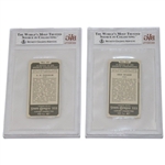 Two (2) 1935 State Express Sports Champion Golf Cards BVG