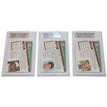 Three (3) 1991 Pro Set Golf Cards BVG