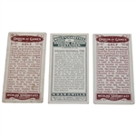 Three (3) Red Coat Golfer Tobacco Golf Cards