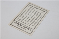 Four (4) Senior Service Cigarette Golf Cards Series Of 48 