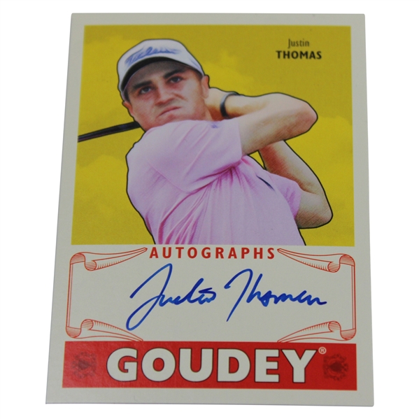 Justin Thomas Signed 2016 Upper Deck Goudey Card