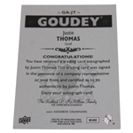 Justin Thomas Signed 2016 Upper Deck Goudey Card