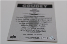 Justin Thomas Signed 2016 Upper Deck Goudey Card