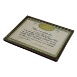 Walter Hagen Signed Hole In One Club Certificate Dated July 9 1954 JSA ALOA