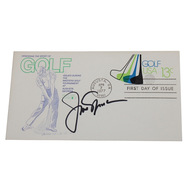 Jack Nicklaus Signed 1977 Honoring The Sport Of Golf Masters First Day Of Issue JSA ALOA