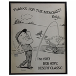 1983 Bob Hope Classic Anniversary Cartoon LTD ED #256/1000 By Artist Graham Hunter - Framed