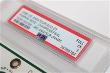 1996 US Amateur Full Ticket Tiger Woods 3rd Amateur Champion PSA 5 EX