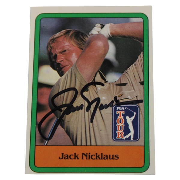 Jack Nicklaus Signed 1981 PGA Tour Rookie Golf Card JSA ALOA
