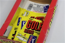 1981 Donruss Golf Card Box with Several Opened Wrappers - Empty