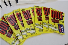 1981 Donruss Golf Card Box with Several Opened Wrappers - Empty