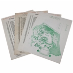 1964 Masters Tournament Thursday (x2), Friday & Par-3 Tournament Pairing Sheets - Arnold Palmer Winner