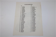 1964 Masters Tournament Thursday (x2), Friday & Par-3 Tournament Pairing Sheets - Arnold Palmer Winner
