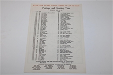 1964 Masters Tournament Thursday (x2), Friday & Par-3 Tournament Pairing Sheets - Arnold Palmer Winner