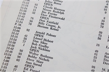 1964 Masters Tournament Thursday (x2), Friday & Par-3 Tournament Pairing Sheets - Arnold Palmer Winner