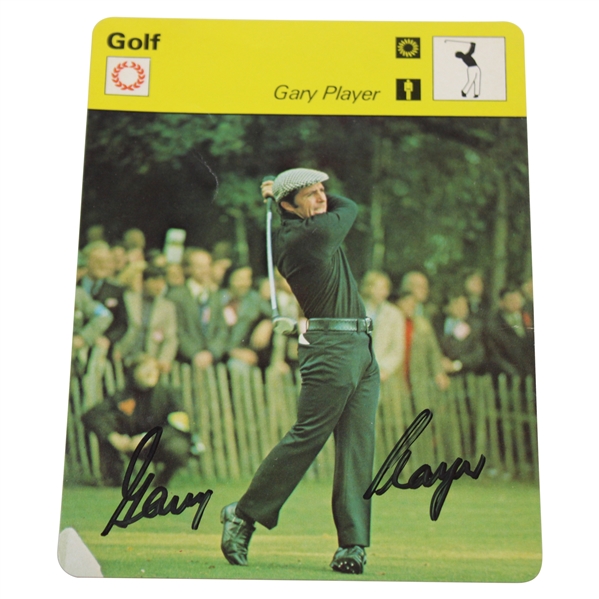 Gary Player Signed 1979 Oversize Sportscaster Card JSA ALOA