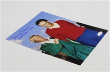 Jack Nicklaus & Tommy Aaron Dual Signed Green Jacket 8x10 Photo JSA #CB46165
