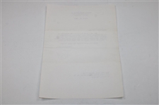 Bobby Jones Signed 1967 Typed Letter with Birthday Appreciation Content JSA ALOA