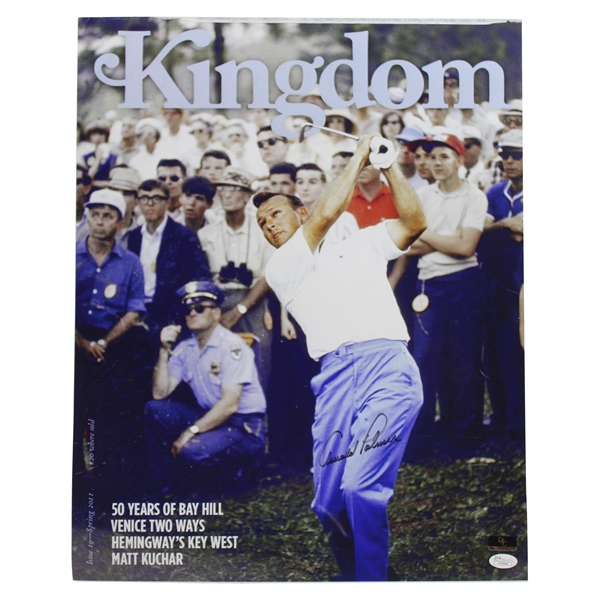 Arnold Palmer Signed Oversize Kingdom Magazine Cover Photo JSA #X72556