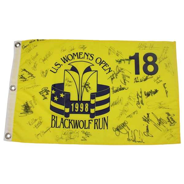 Multi Signed 1998 US Womens Open at Blackwolf Run Yellow Flag JSA ALOA