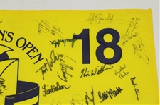 Multi Signed 1998 US Women's Open at Blackwolf Run Yellow Flag JSA ALOA