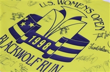 Multi Signed 1998 US Women's Open at Blackwolf Run Yellow Flag JSA ALOA