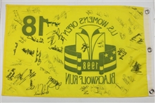 Multi Signed 1998 US Women's Open at Blackwolf Run Yellow Flag JSA ALOA