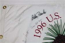Sorenstam, Berg & Six Others Signed 1996 US Women's Open at Pine Needles Flag JSA ALOA