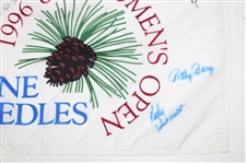 Sorenstam, Berg & Six Others Signed 1996 US Women's Open at Pine Needles Flag JSA ALOA