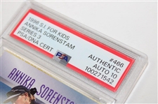 Annika Sorenstam Signed 1996 Sports Illustrated for Kids Rookie Card PSA 10 Auto
