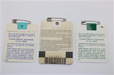 Nick Faldo Signed 1989, 1990, & 1996 Masters Tournament SERIES Badges JSA ALOA