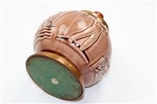 Circa 1920's Rookwood Golf & Other Sports Brown Cigarette Dispenser
